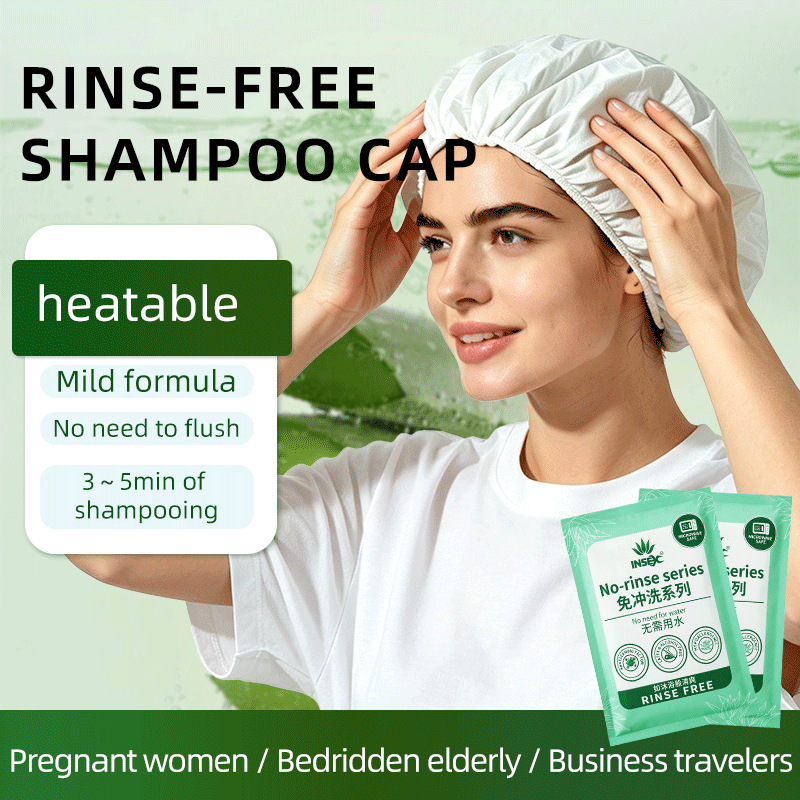 Hair Care With Aloe Vera - Wasserloses, nicht auswaschbares Shampoo-Kappen-Set mit Aloe