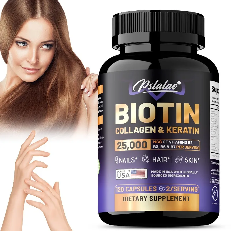 Hair Care Vitamin - Biotin Collagen Keratin-Ergänzungsmittel – unterstützt die