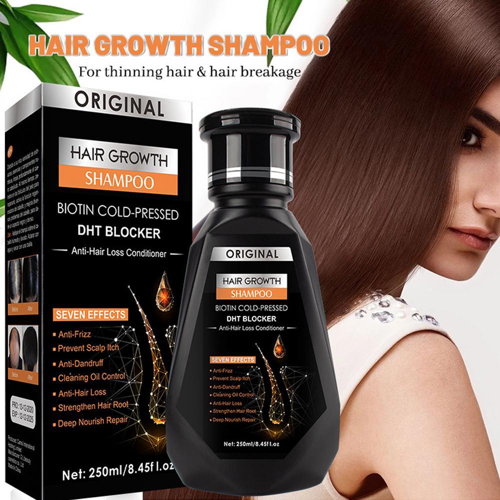 Hair Care Vitamin - 250 ml Biotin-Shampoo mit Kammbürste für