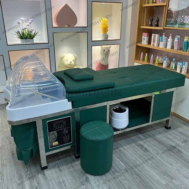 Hair Care Wella - Hochwertiges Kopftherapie-Shampoo-Bett mit Wasserzirkulation, Dampf-Schönheitsbett, Massage-Therapie-Haarpflege-Wellness