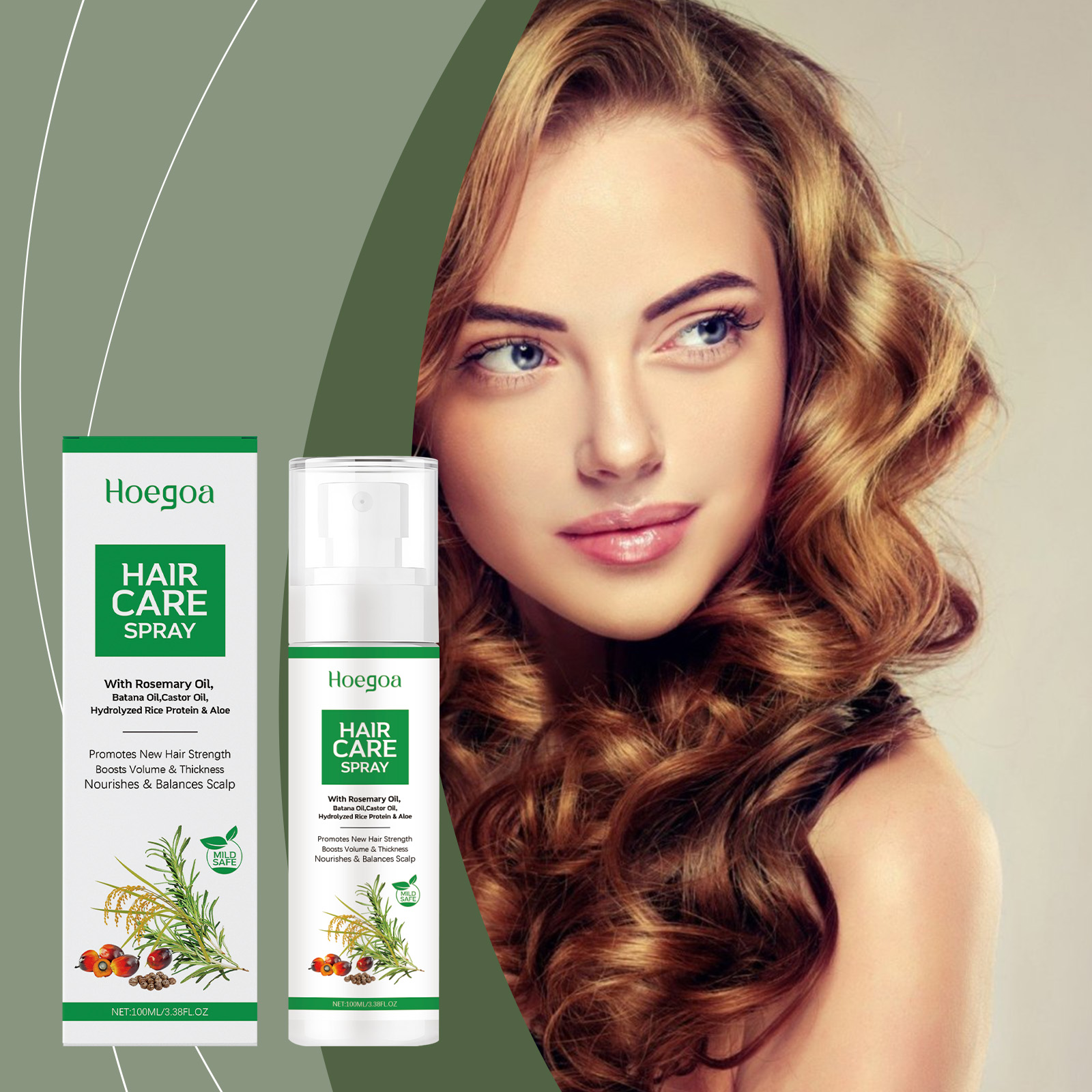 Hair Care Natural - Hoegoa Kopfhautpflege-Essenzspray Milde Pflege für trockene