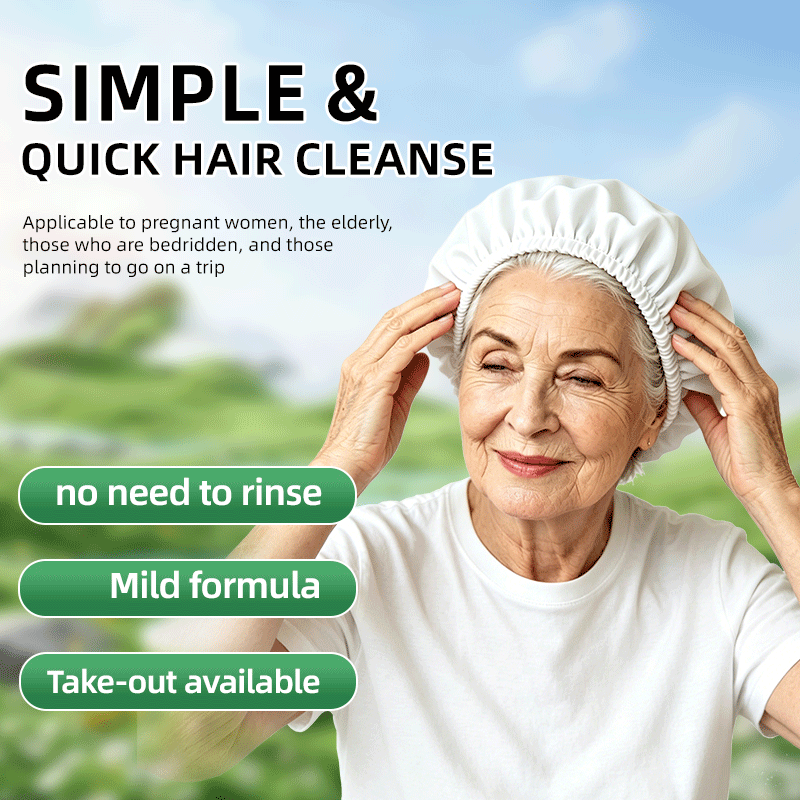Hair Care With Aloe Vera - Einweg-Wasserloses Shampoo-Cap mit Aloe Vera zur