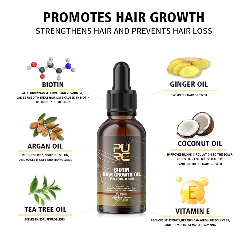 Purc Biotin Haaröl Haarwuchs m – Hair Care Essence Oil Spray Bewertung und Preis