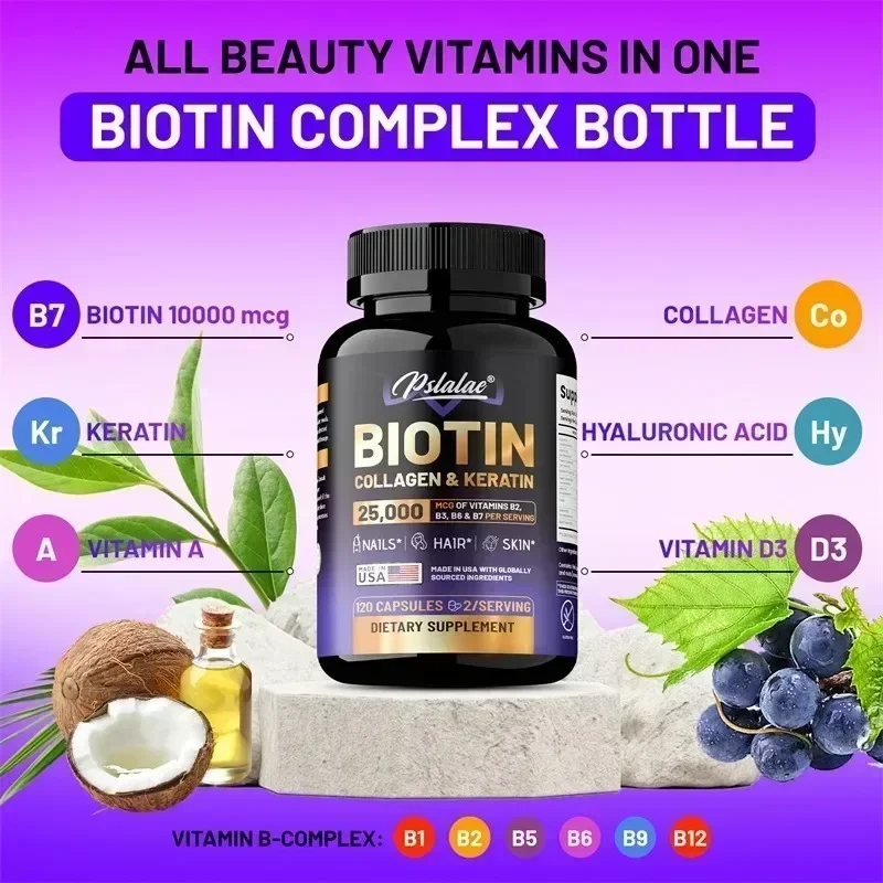 Biotin Collagen Keratin-Ergänz – Hair Care Vitamin Bewertung und Preis