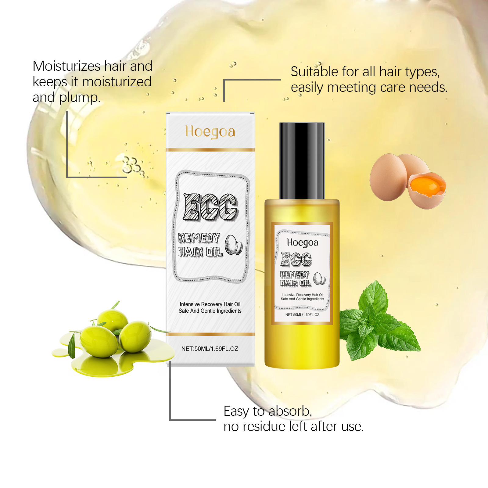 Eierheilmittel-Haaröl stellt w – Hair Care Natural Bewertung und Preis