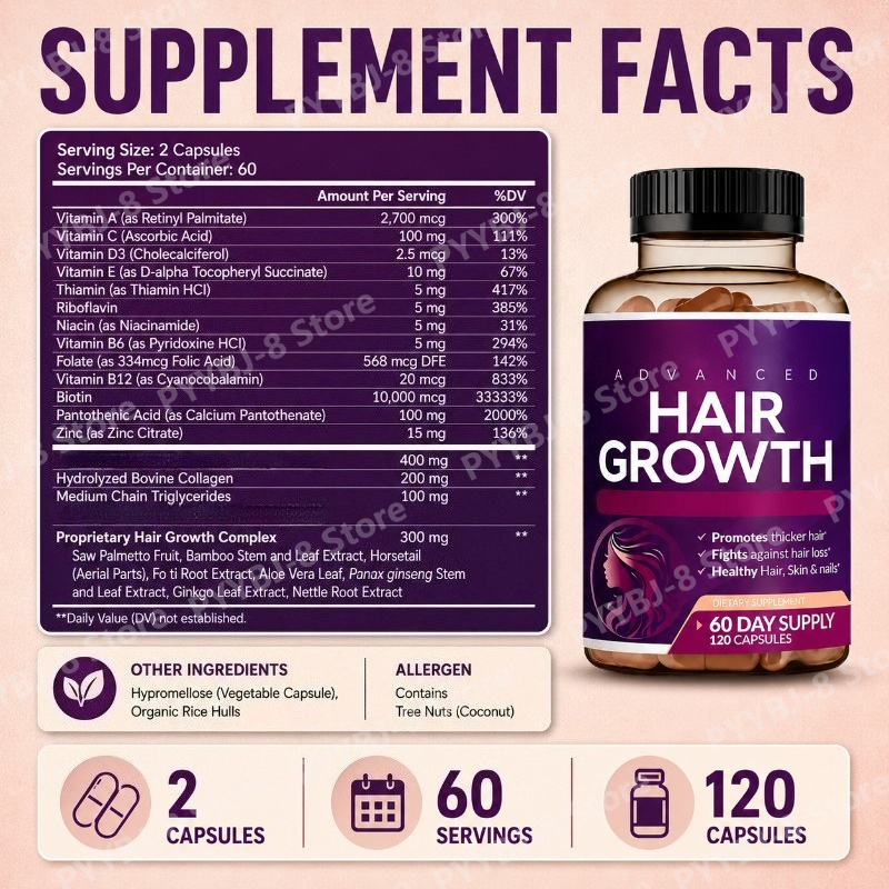 Haarvitamine für Frauen, 120 K – Hair Care Vitamin Bewertung und Preis